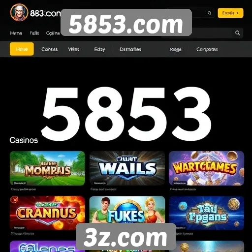 Variedade de jogos disponíveis no 5853.com